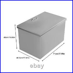 100L / 105Qt Drop in Ice Chest Cold Wine Beer Cooler Bar Ice Bin Stainless Steel