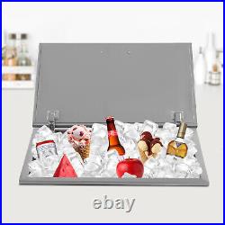 100L / 105Qt Drop in Ice Chest Stainless Steel Bar Ice Bin Cold Wine Beer Cooler