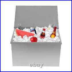 100L / 105Qt Drop in Ice Chest Stainless Steel Bar Ice Bin Cold Wine Beer Cooler