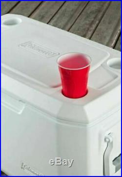 100 Quart Cooler With Wheels On Large Ice Big Rolling Family Sized Antimicrobial