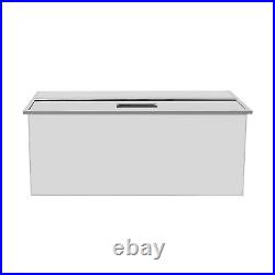 104L Drop-in Ice Chest Outdoor Kitchen Ice Cooler Ice Bin 304 Stainless Steel