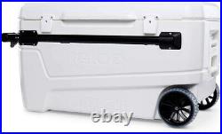 110 Qt Glide Pro Portable Large Ice Chest Wheeled Cooler Storage Organizer New