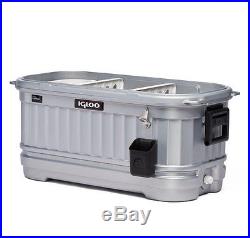 125 Qt Party Cooler Bar Liddup Illuminated Ice Chest Plastic Rolling Cool Power
