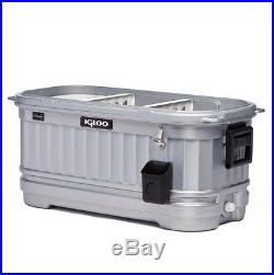 125 Quart Party Bar Rolling Cooler Outdoor Patio Chest Deck Pool Ice Beverage