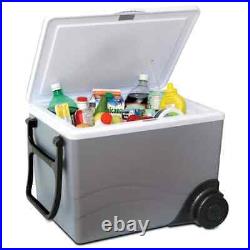 12V Wheeled Electric Cooler/Warmer, 34L (36 qt.), Gray