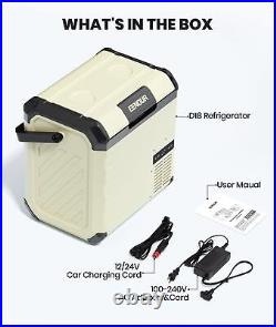 12 Volt Car Refrigerator, Portable Freezer 18L Battery & Solar Powered Cooler