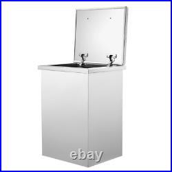 14x12x20in Drop-in Ice Chest Insulated Kitchen Sink 304 Stainless Steel with Cover