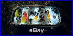 158 Can Lighted Cooler w Dividers Bottle Opener Rolling Party Bar Beverage Chest