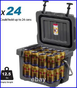 16 Quart Cooler, 24-Can Capacity Ice Chest with 2 Cup Holders, 3-5 Days Ice Rete