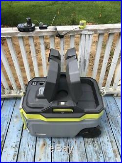 18-volt one+ 50 qt. Cooling cooler ryobi wheels chest battery towing charger
