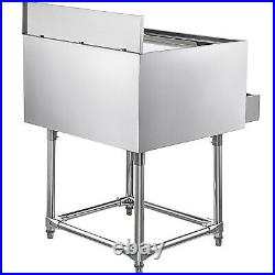 18x24 Underbar Stainless Steel Restaurant Bar Ice Bin 140lb Ice Chest Cooler