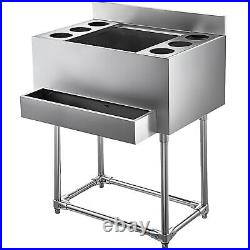 18x36 Underbar Stainless Steel Restaurant Bar Ice Bin 220 lb Ice Chest Cooler
