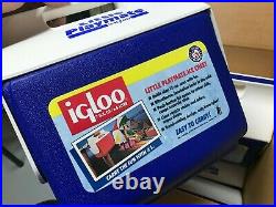 1980s RARE VINTAGE Little Playmate Igloo Cooler blue BRAND NEW 4 PACK 7 QT. X4