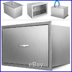 20.6 x13.6 x12.6 Outdoor Kitchen Cooler Ice Chest Patio Wall 50QT Basin 304