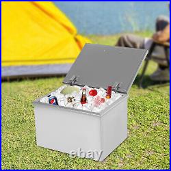 20''Lx16''Wx13''H BBQ Island Drop in Ice Chest/Cooler With Cover Stainless Steel