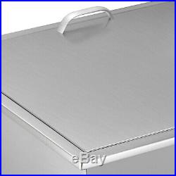 22X17 Drop In Ice Chest Bin Cover Stainless Steel Condiments Cooler Basin