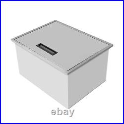 22''x17''x12'' Drop in Ice Chest/Cooler BBQ Island Home Stainless Steel Ice Bin