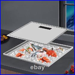 23X17 Drop in Ice Chest/Cooler BBQ Island Stainless Steel Ice Bin for Cold