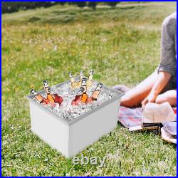 23X17 Drop in Ice Chest/Cooler BBQ Island Stainless Steel Ice Bin for Cold