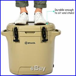 27 Quart Bucket Cooler Ice Chest Outdoor Insulated Fishing Hunting Heavy Duty