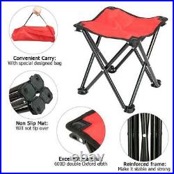 28L Outdoor Camping Picnic Rolling Cooler Foldable Stool withTable & 2 Chairs