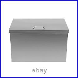 304 Stainless Steel Chests Outdoor Kitchen Drop-in Ice Chest Cooler Ice Bin 50L