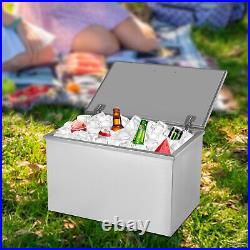 304 Stainless Steel Chests Outdoor Kitchen Drop-in Ice Chest Cooler Ice Bin 50L