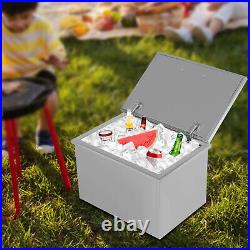 30L Drop In Ice Chest Bin Ice Chest Cooler 304 Stainless With Lid &Drain 20x14x13