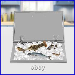 30L Drop In Ice Chest Bin Ice Chest Cooler 304 Stainless With Lid &Drain 20x14x13