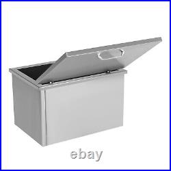 30L Drop In Ice Chest Bin Ice Chest Cooler 304 Stainless With Lid &Drain 20x14x13