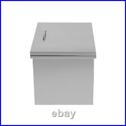 30L Drop In Ice Chest Bin Ice Chest Cooler 304 Stainless With Lid &Drain 20x14x13