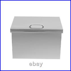 30L Drop In Ice Chest Bin Ice Chest Cooler 304 Stainless With Lid &Drain 20x14x13