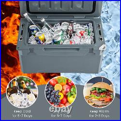 30 QT Rotomolded Cooler Portable Ice Chest Ice Retention for 5-7 Days Charcoal