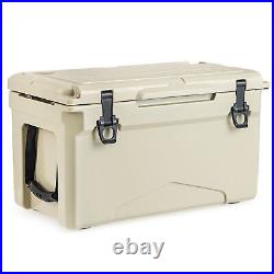 30 QT Rotomolded Cooler Portable Ice Chest Ice Retention for 5-7 Days Tan