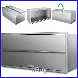36X18 BBQ Island Stainless Steel Drop in Ice Chest/cooler WithDrain Valve