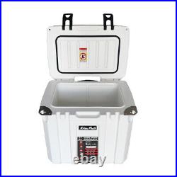 37 Quart Ice Chest Cooler Lockable Bottle Opener Insulated with Telescoping Handle