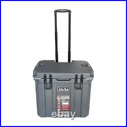 37-Quart Insulated Ice Chest Cooler Bottle Opener with Telescoping Tote Grey