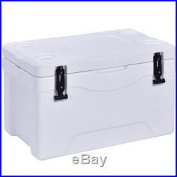 40 Quart Outdoor Insulated Fishing Hunting Cooler Ice Chest Heavy Duty White