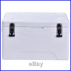 40 Quart Outdoor Insulated Fishing Hunting Cooler Ice Chest Heavy Duty White