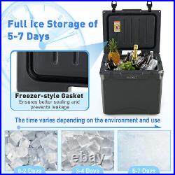 42 Qt Portable Cooler Roto Molded Ice Chest Insulated 5-7 Days with wheels Handle