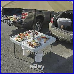 48in. X 48in. Outdoor Foldable Ice Party Bar Cooler Sink Drainage Tailgate Table