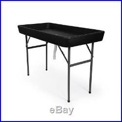 4 Foot Pawa Cooler Ice Table Party Ice Plastic Folding Table with Skirt
