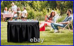 4 Foot X-large Party Ice Bin Folding Table With Skirt Catering Drink Bar