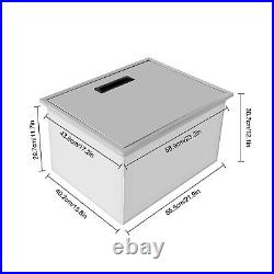 50L Drop In Ice Chest Bin Wine Chiller Cooler Home Kitchen withCover Bar Ice Bin