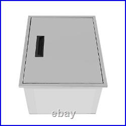 50L Drop-in Ice Chest Ice Bin Open Ice Chest Double Wall Design Stainless Steel