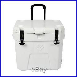 50qt Insulated Rolling Cooler Heavy Duty Wheeled 7 Day Ice Chest Camping