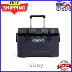 52QT Ice Chest Cooler with Wheels & Oversized Handle for Camping & Outdoor Use