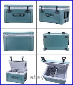 52 Quart Hard Cooler Insulated Portable Ice Chest Box with Basket & Divider