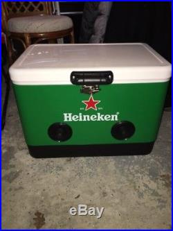 54 Qt Green Heineken Party Cooler With High-Powered Bluetooth Speakers