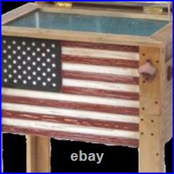 57 Quart Decorative Outdoor American Flag Cooler